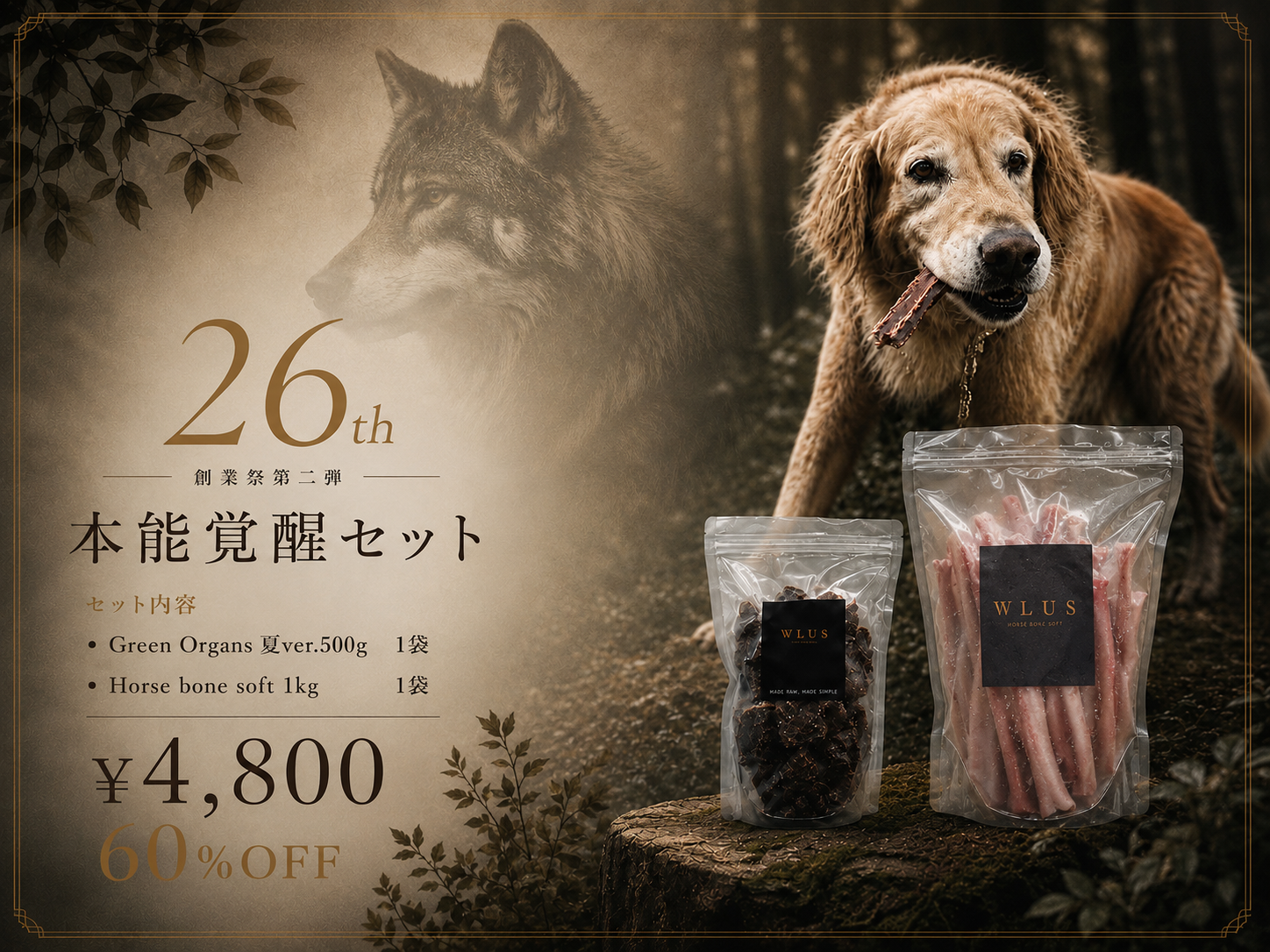 クロムエルシェイク 犬 生食